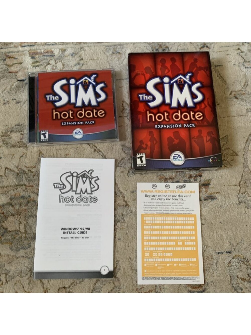 The Sims Hot Date Expansion Pack PC CD-ROM - With Box And Extras